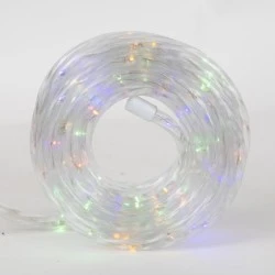 Smd led φωτοσωλήνα 6m μονοκάναλη με πολύχρωμα  20 led/m ηλιακό πάνελ με αισθητήρα φωτός και προέκταση παροχής 2m IP44