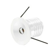 LED φωτιστικό χωνευτό 12V Φ30 1w 100lm 4000Κ ενδιάμεσο φως σε λευκό χρώμα