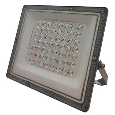 Προβολέας LED SMD 50W 3CCT (3000K-4000K-6500K) IP66 Μαύρος με Καλώδιο 60cm PLUS