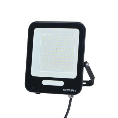 Προβολέας led smd 100W με θερμό φως 3000K 12000lm μαύρο χρώμα στεγανός IP66 plus