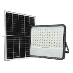 Ηλιακός Προβολέας LED SMD 300W 3CCT IP66 Μαύρος με Μπαταρία 20Ah & Τηλεχειριστήριο PLUS