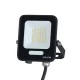 Προβολέας led smd 20W μαύρο χρώμα ψυχρό φως 6500Κ 2400lm plus με γωνία δέσμης 120° στεγανός IP66 