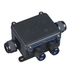 Κουτί Διακλάδωσης IP68 με 4 Στυπιοθλίπτες (1 Είσοδος – 3 Έξοδοι) Φ11 16A Μαύρο Αδιάβροχο