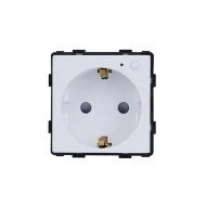 Smart wifi πρίζα σούκο 16A λευκή με ένδειξη λειτουργίας μπουτόν on/off και μετρητή ρεύματος για παρακολούθηση μέσω smartphone
