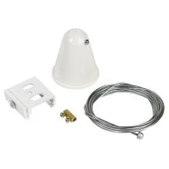 Ντίζα φωτιστικού με ροζέτα 2m (4p) λευκή 60x24x10mm