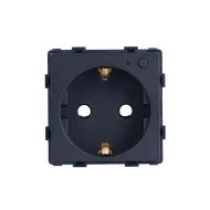 Smart wifi πρίζα σούκο 16A μαύρη με ένδειξη λειτουργίας μπουτόν on/off και μετρητή ρεύματος για παρακολούθηση μέσω smartphone