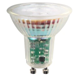 Λάμπα led smd GU10 5.5W 175-250V 6500K ψυχρό λευκό φως δέσμης 38° 550 lumen Ø51mm