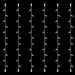 20 led λαμπάκια DIY σε σειρά θερμό λευκό φως σετ 6 τμχ με 2 επεκτάσεις & λευκό καουτσούκ καλώδιο IP65