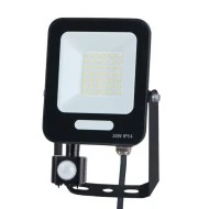 Προβολέας LED 30W smd 6500K plus ψυχρό φως 3600lm με περιστρεφόμενο ανιχνευτή κίνησης μαύρος IP54 