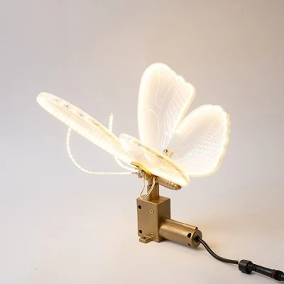 Πεταλούδα φωτιζόμενη 60cm με κίνηση φτερών & 120 led/m σε θερμό λευκό φως με 24v μετασχηματιστή & προέκταση 3m IP44