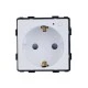 Smart Zigbee πρίζα σούκο 16A λευκή με ένδειξη λειτουργίας μπουτόν on/off και μετρητή ρεύματος για παρακολούθηση μέσω smartphone 60x60x42