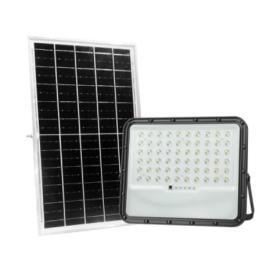 Ηλιακός Προβολέας LED SMD 200W 3CCT IP66 Μαύρος με Μπαταρία 15Ah & Τηλεχειριστήριο PLUS