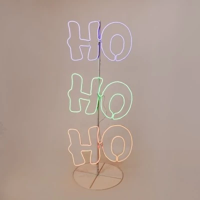 Φωτοσωλήνα μονοκάναλη νεον σχέδιο Ho-ho-ho led πράσινη, κόκκινη & μπλε ,προέκταση παροχής 5m,IP44 Φωτοσωλήνα μονοκάναλη νεον σχέδιο Ho-ho-ho led πράσινη, κόκκινη & μπλε ,προέκταση παροχής 5m,IP44