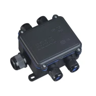 Κουτί Διακλάδωσης IP68 με 5 Στυπιοθλίπτες (1 Είσοδος – 4 Έξοδοι) Φ11 16A Μαύρο Αδιάβροχο