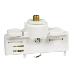Αντάπτορας ράγας 4 γραμμών 96x49 λευκό χρώμα IP20