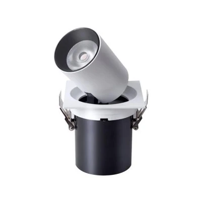 LED σποτ χωνευτό με  κινητή βάση 12W Φ110 4000Κ ενδιάμεσο φως σε  λευκό χρώμα