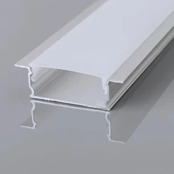 Προφίλ αλουμινίου χωνευτό 2000x17,3x6,65 με γωνία δέσμης 90° value για εύκαμπτες ταινίες led IP44