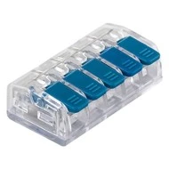 Κλέμμα πλαστική sl-412 5 θέσεων με υποδοχή 0,20-4mm 32Α 400V σε μπλε χρώμα Κλέμμα πλαστική sl-412 5 θέσεων με υποδοχή 0,20-4mm 32Α 400V σε μπλε χρώμα
