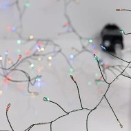 960 mini led cluster 12m σε σειρά πολύχρωμο φως με 8 προγράμματα μετασχηματιστή & pvc πράσινο χάλκινο καλώδιο IP44
