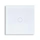 Smart Wi-Fi Γυάλινο πάνελ απλού διακόπτη αφής σε άσπρο χρώμα για έλεγχο φωτισμού μέσω smartphone 85x85x10mm wifi & zigbee