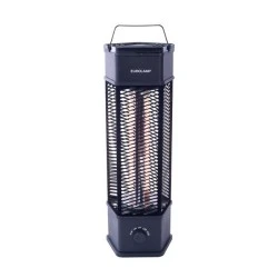 Πύργος περιστρεφόμενος 1500W carbon tube σε μαύρο χρώμα για κάλυψη χώρου έως 12m²
