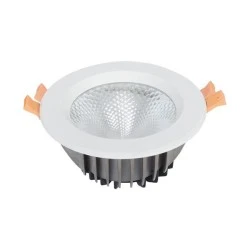 Φωτιστικό LED PANEL χωνευτό 10W με εξωτερική διάσταση Φ90mm 3CCT με επιλογή απόχρωσης φωτός 1000lm σε λευκό χρώμα 