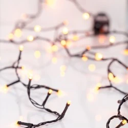 240 led λαμπάκια σε σειρά πορτοκαλί φως με 8 προγράμματα & μνήμη, μετασχηματιστή 31v & μαύρο pvc καλώδιο IP44