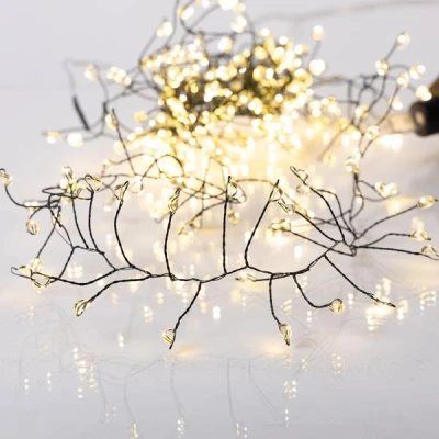 240 mini led λαμπάκια Cluster 3m σε σιλικόνη σταθερά με πράσινο χάλκινο καλώδιο θερμό φως και προέκταση παροχής 3m ip44 240 mini led λαμπάκια Cluster 3m σε σιλικόνη σταθερά με πράσινο χάλκινο καλώδιο θερμό φως και προέκταση παροχής 3m ip44