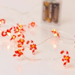 20 mini led ζαχαρώτο με κόκκινο φιόγκο, μπαταρία 3xΑΑ, χρονοδιακόπτη & ασημί χάλκινο καλώδιο IP20 20 mini led ζαχαρώτο με κόκκινο φιόγκο, μπαταρία 3xΑΑ, χρονοδιακόπτη & ασημί χάλκινο καλώδιο IP20