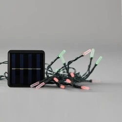80 led σε σειρά λαμπάκια κόκκινο και πράσινο φως με 8 προγράμματα, ακρυλική επέκταση & ηλιακό συλλέκτη με αισθητήρα φωτός, πράσινο pvc καλώδιο IP44