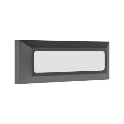 Φωτιστικού τοίχου Led slim PRO 4W IP65 230V 3CCT με επιλογή χρώματος 2700K-6500K σε γραφίτη IP65