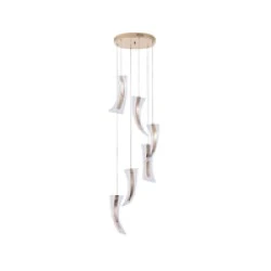 Φωτιστικό κρεμαστό ακρυλικό  LED 60W 5400lm 3000K 350x1830MM γαλλικό χρυσό ARTE ILLUMINA COMO