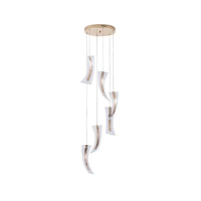 Φωτιστικό κρεμαστό ακρυλικό  LED 60W 5400lm 3000K 350x1830MM γαλλικό χρυσό ARTE ILLUMINA COMO