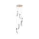Φωτιστικό κρεμαστό ακρυλικό  LED 60W 5400lm 3000K 350x1830MM γαλλικό χρυσό ARTE ILLUMINA COMO