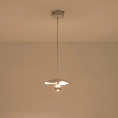 Κρεμαστό φωτιστικό μονόφωτο LED 8W θερμό φως 3000Κ 400Lm Φ230mm χρυσό χρώμα από αλουμίνιο ARTE ILLUMINA ENIGMA Κρεμαστό φωτιστικό μονόφωτο LED 8W θερμό φως 3000Κ 400Lm Φ230mm χρυσό χρώμα από αλουμίνιο ARTE ILLUMINA ENIGMA