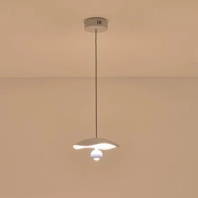 Φωτιστικό κρεμαστό αλουμινίου LED 8W θερμό χρώμα φωτός 3000Κ 400Lm Φ23cm μπλε ARTE ILLUMINA ENIGMA