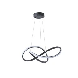 Φωτιστικό κρεμαστό αλουμινίου LED 30W θερμό χρώμα φωτός 3000Κ 2000Lm Φ60mm μαύρο ARTE ILLUMINA VENUS