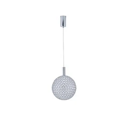 Φωτιστικό κρεμαστό οβαλ μεταλλικό LED 6,3W 3000K 648Lm Φ20x1588mm ασημί ARTE ILLUMINA PERFORATO