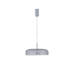 Φωτιστικό κρεμαστό μεταλλικό ασημί LED 10W θερμό χρώμα φωτός 3000K 1080Lm Φ350x1390mm ARTE ILLUMINA PERFORATO