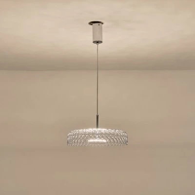 Φωτιστικό κρεμαστό μεταλλικό ασημί LED 10W θερμό χρώμα φωτός 3000K 1080Lm Φ350x1390mm ARTE ILLUMINA PERFORATO Φωτιστικό κρεμαστό μεταλλικό ασημί LED 10W θερμό χρώμα φωτός 3000K 1080Lm Φ350x1390mm ARTE ILLUMINA PERFORATO