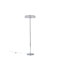 Φωτιστικό επιδαπέδιο μεταλλικό LED 10W θερμό 3000K 1080lm Φ350x1350mm ασημί ARTE ILLUMINA PERFORATO