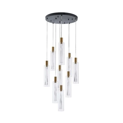 Φωτιστικό κρεμαστό ARTE ILLUMINA VIAL 9φωτο με γυαλί 60W 7200lm 3000K Υ2430xΠ500xΜ500mm 