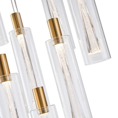 Φωτιστικό κρεμαστό ARTE ILLUMINA VIAL 9φωτο με γυαλί 60W 7200lm 3000K Υ2430xΠ500xΜ500mm 