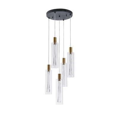Φωτιστικό κρεμαστό γυάλινο πεντάφωτο 38W 3000K θερμό φως 4400Lm Φ350x1930mm ARTE ILLUMINA VIAL Φωτιστικό κρεμαστό γυάλινο πεντάφωτο 38W 3000K θερμό φως 4400Lm Φ350x1930mm ARTE ILLUMINA VIAL