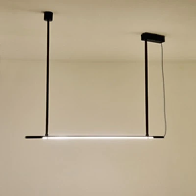 Φωτιστικό κρεμαστό LED 21W σε θερμό φως 3000K 2100Lm μεταλλικό με δέρμα 1400X60X1200mm ARTE ILLUMINA LINEA