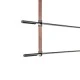 Φωτιστικό κρεμαστό LED 2x20W με θερμό φως 3000K 4100Lm μαύρο χρώμα από μέταλλο και δέρμα ARTE ILLUMINA LINEA