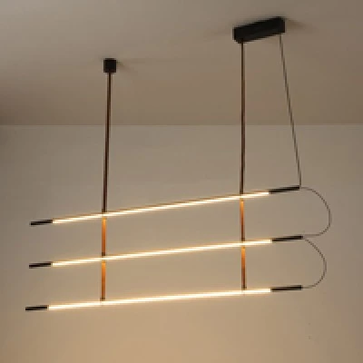 Κρεμαστό μεταλλικό φωτιστικό LED 3x20W με θερμό φως 3000K 6100Lm 1400mm ARTE ILLUMINA LINEA 