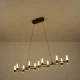 Φωτιστικό κρεμαστό πολύφωτο LED 58W 3000K θερμό φως 5800Lm σε μαύρο-χρυσό χρώμα από αλουμίνιο ARTE ILLUMINA VELAS 