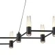 Φωτιστικό κρεμαστό πολύφωτο LED 58W 3000K θερμό φως 5800Lm σε μαύρο-χρυσό χρώμα από αλουμίνιο ARTE ILLUMINA VELAS 