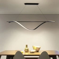 Φωτιστικό Κρεμαστό Arte Illumina Waves Αλουμίνιο-Σιλικόνη Μονόφωτο LED 12W 780Lm 3000K 1200x1400mm Μαύρο